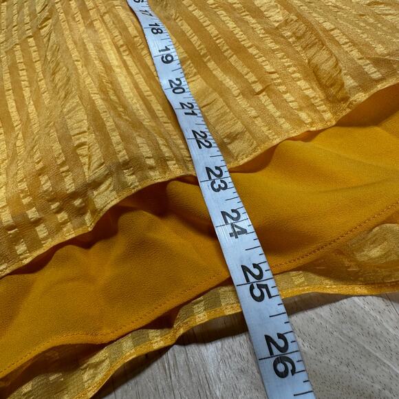 Frame Silk Crinkle Draped Halter Neck Top Orange Women's Size Large New With Tag - Picture 11 of 11